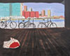 Voir Boston vélos - 25F (81x65) - huile sur toile